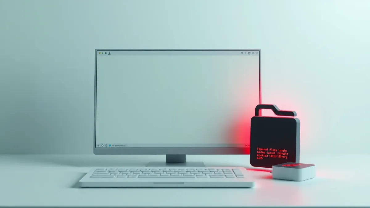 Illustration: A generic terminal emulator window sits open on a clean desktop, displaying a blank command prompt area.
