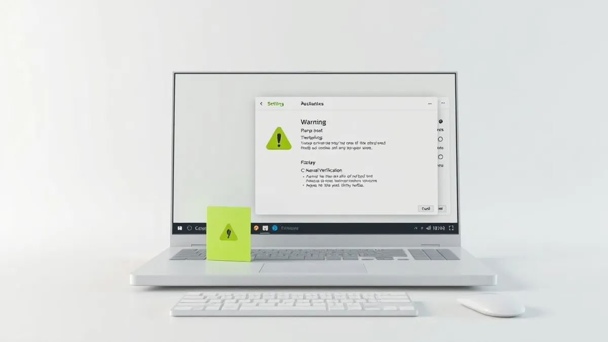 Illustration: A generic antivirus software interface displays a warning notification on a clean desktop background.